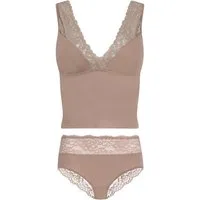 Evoni Set: Tanktop Wäsche Set Spitze