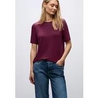 STREET ONE Kurzarmshirt mit Chiffon-Detail