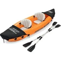 BESTWAY Tandemkajak Lite Rapid X2 2er Kajak aufblasbar Zweisitzer mit Paddel 321 x 88cm