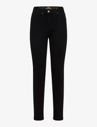 Raphaela by Brax Damen Five-Pocket-Hose Style LUCA BLACK, denim schwarz, Gr. 36