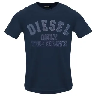 Diesel - Einfarbiges T-shirt „total Eclipse" Mit Geprägtem Logo