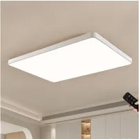 JDONG LED Deckenleuchte dimmbar mit Fernbedienung Rechteckig Weiß/Schwarz 65*43*5CM, LED fest integriert, Deckenlampe 72W, für Wohnzimmer Schlafzimmer Esszimmer Arbeitszimmer Balkon Büro