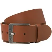 Jack & Jones Ledergürtel JACBRAGA LEATHER BELT SN mit silberner Schließe