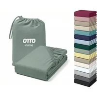 OTTO home Spannbettlaken Cremona Baumwolle-Elasthan, Jersey (180 g/m), Gummizug: rundum, (1 Stück), NEU! bis 30 cm Höhe, Bettlaken in PREMIUM Qualität, auch Zwirn-Jersey