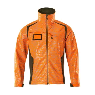 MASCOT Herren Softshell Jacke ACCELERATE SAFE Hi-vis Orange / Moosgrün 5XL - 19202-291-1433-5XL