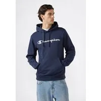 Champion Kapuzensweatshirt BASICS Fleece Hoodie Large Logo Kapuzensweatshirt, Langarm, aus Baumwolle und Polyester