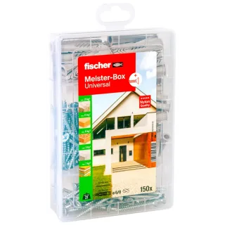 Fischer Dübelsortiment Meister-Box Universal + Schrauben (150 Teile) - 577863