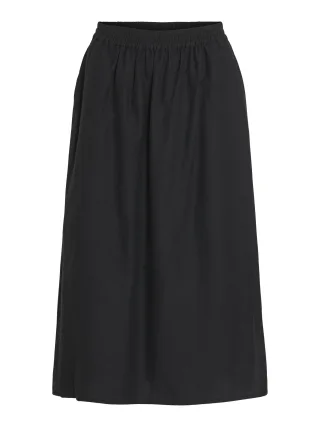 VILA - VIPRISILLA H/W MIDI SKIRT/1 black beauty - Gr. - 38