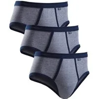 Clipper Exclusive Slip (Packung, 3-St) modische Optik: Jeans meliert, tolle Baumwoll-Qualität