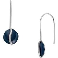 SKAGEN Paar Ohrhaken Schmuck Geschenk Edelstahl Ohrringe SOFIE SEA GLASS, mit Glassteinen