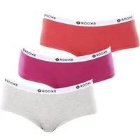 ROOXS Hipster Unterwäsche Damen Slip Unterhosen (3-St) Baumwolle Hipster