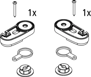 Kermi EBDI017 Set Lager oben, silber hochglanz, 2535003 2535003