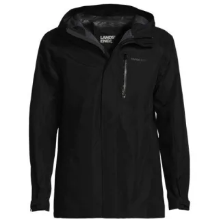 Verstaubare wasserdichte Regenjacke für Herren, Herren, size: regular, Blau, Polyester, by Lands' End