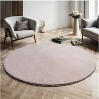 the carpet Teppich Relax round, rund, Höhe: 16 mm, waschbarer Wohnzimmer Teppich modern rutschfest