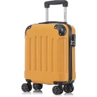 YONSLY Hartschalen-Trolley Hartschalen-Koffer Trolley 360° Rollen, robuster Reisekoffer, 4 Rollen, mit Zahlenschloss, für Business und Urlaub 46/55/66/76 cm