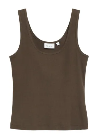 comma - Ärmelloses Basic-Top braun - Gr. - 38
