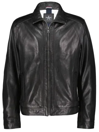Oxford-Lederjacke - Schwarz