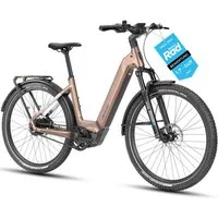 DERUIZ E-Bike Trekkingrad Mica pro 28 Zoll/29 Zoll, Mittelmotor 110Nm, 180km, Riemenantrieb, Nabenschaltung, Mittelmotor, 720 Wh, (Trittfrequenz- und Drehmomentsensor Lockout-Federgabel Tiefeinsteiger)