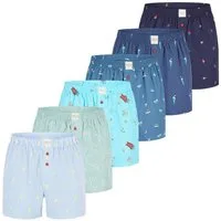Phil & Co. Boxer Classic Sets (6-St) American Boxershorts - weit geschnitten - Knopfleiste