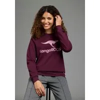 KangaROOS Sweatshirt mit Rundhalsausschnitt, Langarm, aus Baumwolle, bequeme Passform