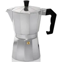 Krüger Espressokocher, 0,1l Kaffeekanne, traditionell italienisch, aus Aluminium, mit Silikon-Dichtungsring