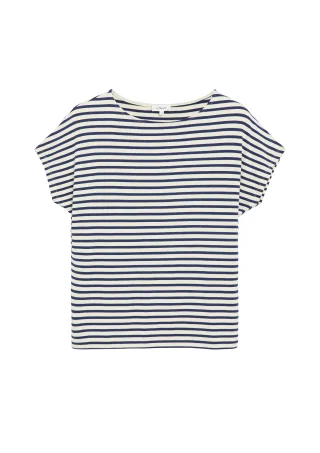 s.Oliver - T-Shirt weiß/blau - Gr. - 38