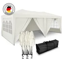 Kronenburg Partyzelt 3x6m wasserdicht - Gartenpavillon, Faltpavillon stabil, UV-Schutz 50+, mit 6 Seitenteilen