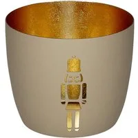 Giftcompany Windlicht Madras Windlicht M Nussknacker sandstone/gold 8,5cm