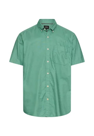 camel active - Kurzarmhemd aus Leinenmix lagoon green - Gr. - XXL