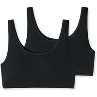 uncover by SCHIESSER Bustier Uncover Cotton (2er Pack) breite Träger, Cotton-Mix, elastisch, soft