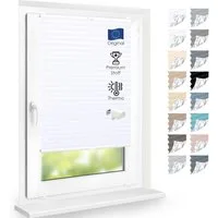 DomDeco Plissee Premium Thermo Plissee ohne Bohren, Sichtschutz, lichtdurchlässig, blickdicht, Klemmfix, Thermo-Wärmeschutz, verdunkelnd, blickdicht, Stufenlos