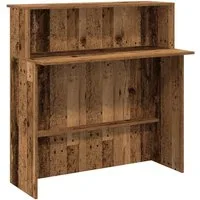 vidaXL Schreibtisch Empfangstheke Altholz-Optik 100x50x103,5 cm Holzwerkstoff
