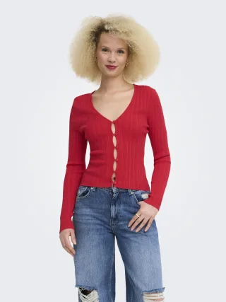 ONLY - ONLBREE LS V-NECK RIB CARDIGAN CC KNT - Gr. - M