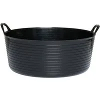 Horse Guard Futterbehälter niedriger Futtereimer, schwarz 16 Liter