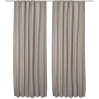 Beautissu Vorhang 2er Set Thermovorhang Gardine Sand Amelie TK, 140x245cm, Vorhang isolierend Kälte- & Hitzeschutz Universalband Verdunkelnd