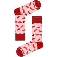 Happy Socks Socken Tagessocke Crew Sausage (Wurst) pink - 1 Paar