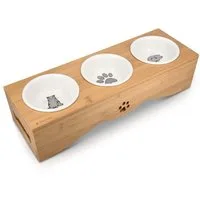 Navaris Futternapf Navaris Futternapf Set für Katzen und Hunde, Keramik, 3-teilig