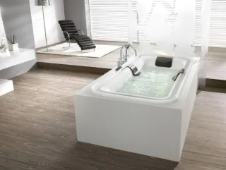 Hoesch Badewanne Ergo+ Rechteck 2075x1075 Weiss/verchromt 6436.010305