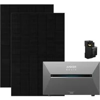 Anker Balkonkraftwerk Solix 910W Photovoltaikanlage Komplettset mit Solarbank E2700 3 Pro, 800 W, (Set, 2 Solarmodule mit Anker solarbank 3 Pro und Smart meter / Montageset), integriertem Wechselrichter, Wifi, Bluetooth, IP65, Halterung optional