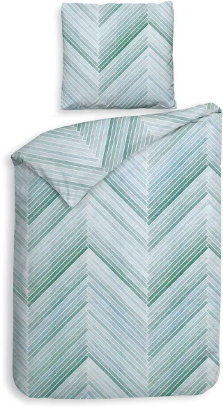Heckett & Lane Bettwäsche "Vita" 2 Streifen Design, 100% Baumwolle ab 135x200 cm.