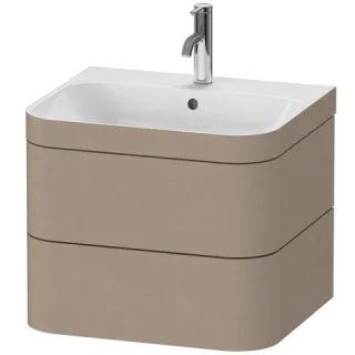 Duravit Happy D.2 Plus c-bonded Set wandhängend Leinen Matt 575x490x480 mm - HP4635O7575 HP4635O7575