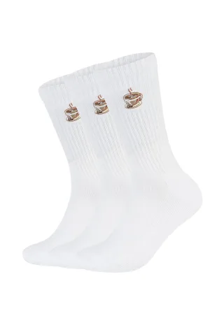 Flip Sox Socken "Tennissocke mit Motiv 3er Pack" 3er Pack Baumwolle aus kontrolliertem Anbau, Feine Motiv-Stickerei für dezenten Look