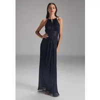 SWING Abendkleid - Plissiertes Jersey-Abendkleid mit Metallic-Fäden Taillierte Passform mit fließendem Rockteil