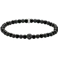 THOMAS SABO Armband Talisman-Armband, mit Obsidian, Zirkonia (synth)