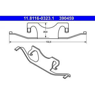 ATE Feder f?r Bremssattel Mercedes E M GL R Klasse SL CLS