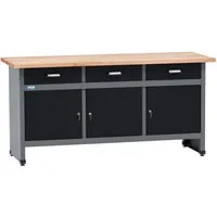 KÜPPER Werkbank 12150, 170x84x60 cm, 3 Schubladen, 3 Türen, 300 kg Traglast