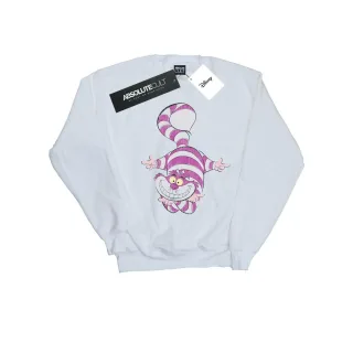 Disney - "Alice In Wonderland Cheshire Cat Upside Down" Sweatshirt für Herren (Weiß)
