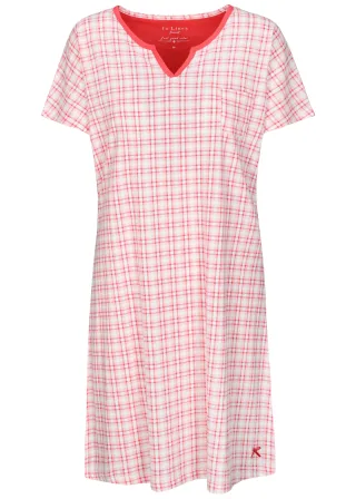 IN LINEA - Da.-Sleepshirt pink babycheck - Gr. - 40