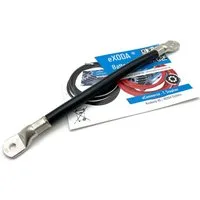 eXODA 50 mm2 M6 M6 Batteriekabel, Schwarz, (20 cm), 99% Kupfer