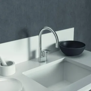 Ideal Standard CeraPlan Küchenarmatur BD339AA mit hohem Rohrauslauf, chrom